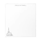 Christlicher Personalisierter Name Kirchenpfarrer Notizblock (Vorderseite)