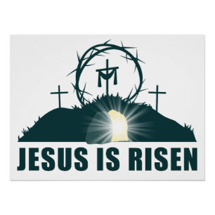 Christlicher Pessach Ostern Jesus ist verschwiegen Poster