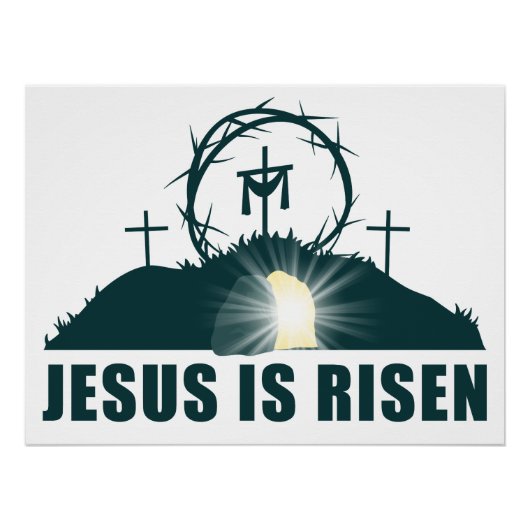 Christlicher Pessach Ostern Jesus ist verschwiegen Poster (Vorderseite)