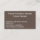 Christlicher Pfarrer Braun Visitenkarte (Vorderseite)