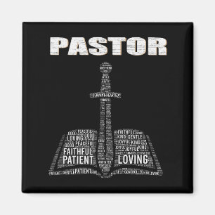 Christlicher Pfarrer Wortwolke Kirche Pastor Schät Magnet