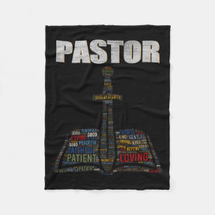 Christlicher Pfarrer Wortwolke Kirche Pastor Würdi Fleecedecke