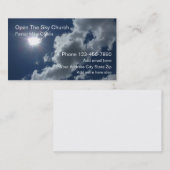 Christlicher Pfarrhaus Sky Business Cards Visitenkarte (Vorne/Hinten)