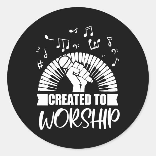 Christlicher Pianist, der Geschenke für Runder Aufkleber (Vorderseite)