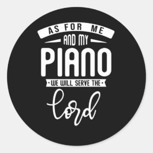 Christlicher Pianist Religiöse Musik Lord Piano P Runder Aufkleber