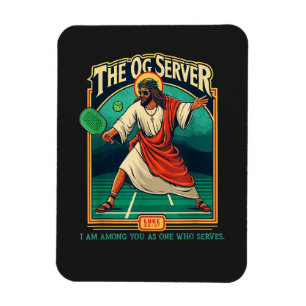 Christlicher Pickleball Jesus Magnet