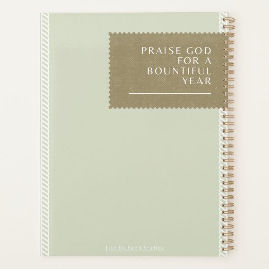 Christlicher Planer Faith Journal Yellow Flowers (Rückseite)