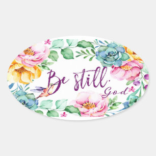 Christlicher Plannenaufkleber Ovaler Aufkleber