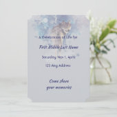 Christlicher Pocket Keepake Memorial Wolf Einladung (Stehend Vorderseite)