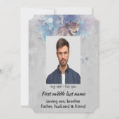 Christlicher Pocket Keepake Memorial Wolf Einladung (Rückseite)