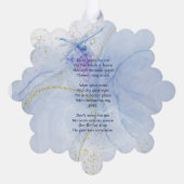 Christlicher Pocket Keepake Memorial Wolf Ornament Karte (Rückseite)