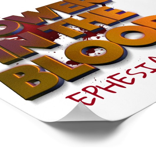 Christlicher Power in der Meldung zur Blutrettung Poster (Ecke)