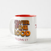 Christlicher Power in der Meldung zur Blutrettung Zweifarbige Tasse (Vorderseite Links)