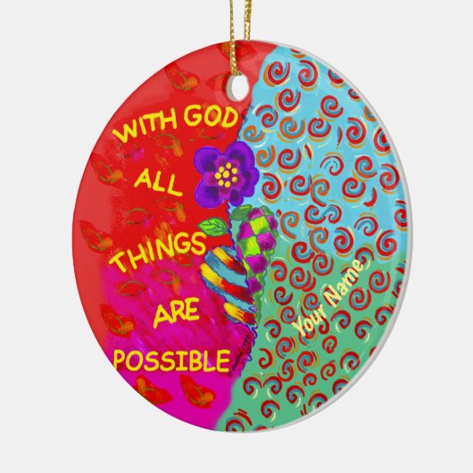 Christlicher Power Keramik Ornament (Links)