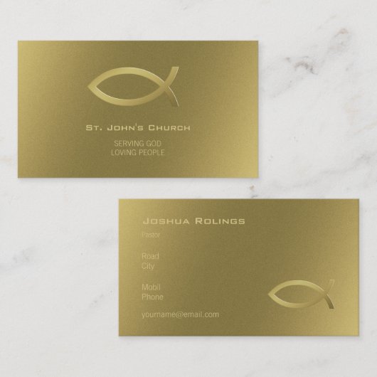 Christlicher Priester | Pastor-| Visitenkarte (Vorne/Hinten)