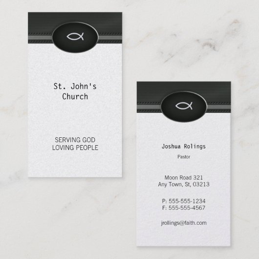 Christlicher Priester | Pastor-| Visitenkarte (Vorne/Hinten)