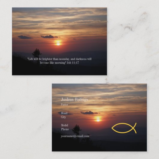 Christlicher Priester | Pastor-| Visitenkarte (Vorne/Hinten)