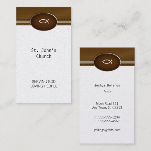 Christlicher Priester | Pastor-| Visitenkarte (Vorne/Hinten)