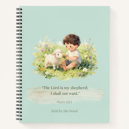 Christlicher Psalm 23 Notizbuch (Vorderseite)