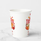 Christlicher Pumpkin Erntedank DANKFUL Pappbecher (Links)