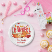 Christlicher Pumpkin Erntedank DANKFUL Pappteller (Party)