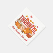 Christlicher Pumpkin THANKFUL Erntedank Serviette (Ecke)
