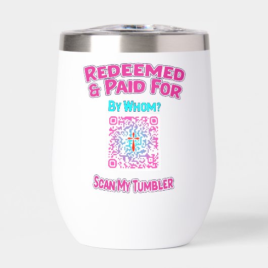 Christlicher QR-Code Design Wasserflasche (Vorderseite)