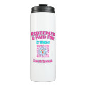 Christlicher QR Code Tumbler eingelöst und bezahlt Thermosbecher (Vorderseite)