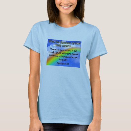 Christlicher Regenbogen-T - Shirt (Vorderseite)