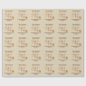 Christlicher religiöser Erntedank Personalisierter Geschenkpapier (Flach)