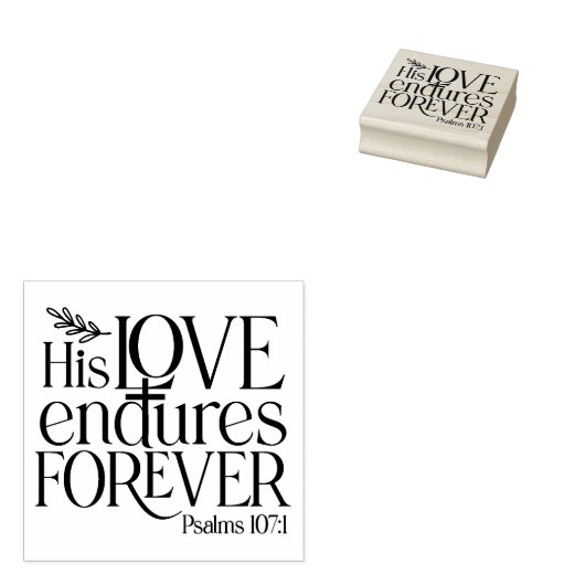 Christlicher religiöser Psalm Seine Liebe hält für Gummistempel (Stempel)