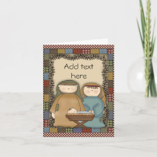 Christlicher religiöser Weihnachtsurlaub Notecard Feiertagskarte