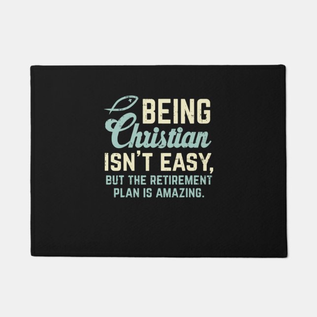 Christlicher Ruhestand Gott Jesus Faith Religious Fußmatte (Vorderseite)