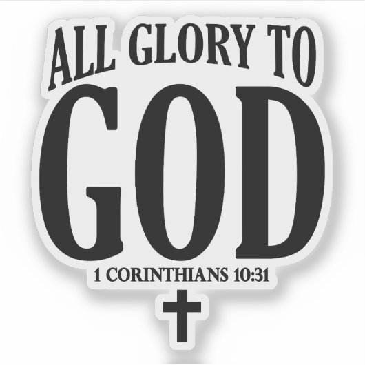 Christlicher Ruhm Aufkleber (Vorderseite)