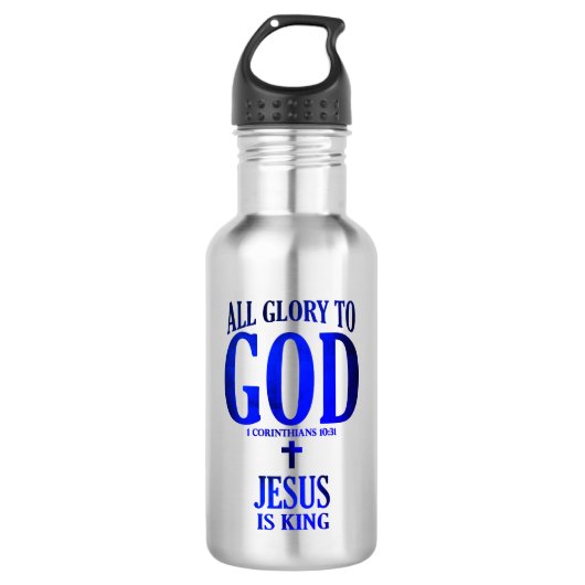 Christlicher Ruhm Edelstahlflasche (Vorderseite)