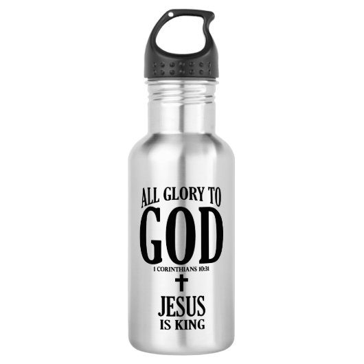 Christlicher Ruhm Edelstahlflasche (Vorderseite)