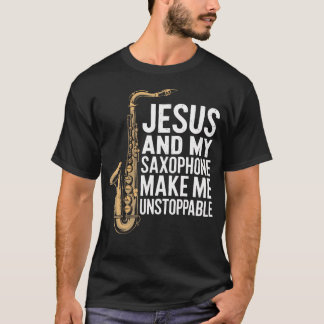 Christlicher Sax Saxophonspieler für Jazz T-Shirt