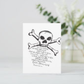 Christlicher Schädel Postkarte (Stehend Vorderseite)