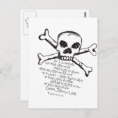Christlicher Schädel Postkarte (Vorne/Hinten)