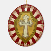 Christlicher Schild Keramik Ornament (Links)
