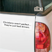Christlicher = schlechter Fahrer Autoaufkleber (Auf Lkw)