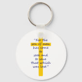 Christlicher Schlüsselanhänger mit Goldkreuz (Vorderseite)