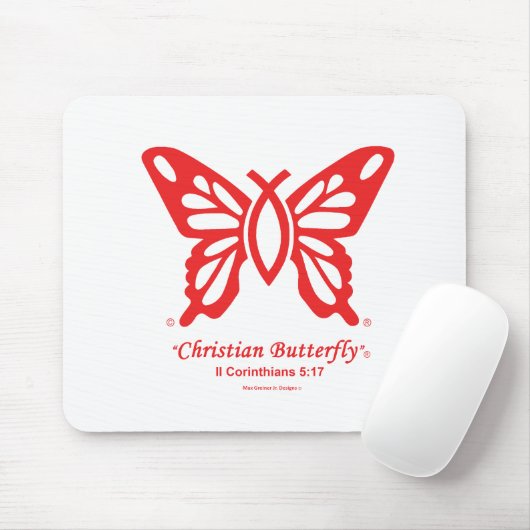 "Christlicher Schmetterlings-" Mousepad (Mit Mouse)