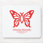 "Christlicher Schmetterlings-" Mousepad (Vorne)