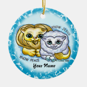 Christlicher Schmuck 'Kenne Jesus' Keramik Ornament