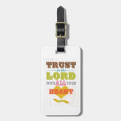 Christlicher schriftmäßiger Bibel-Vers - Gepäckanhänger (Vorderseite vertikal)
