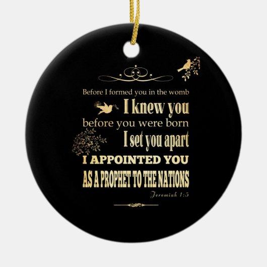 Christlicher schriftmäßiger Bibel-Vers - Keramikornament (Vorne)