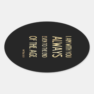 Christlicher schriftmäßiger Bibel-Vers - Ovaler Aufkleber