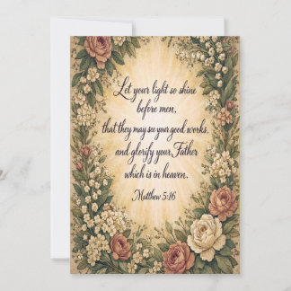 Christlicher Segen Sei das Licht Abschlusskarte Feiertagskarte