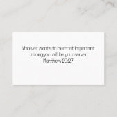 Christlicher Service Visitenkarte (Rückseite)